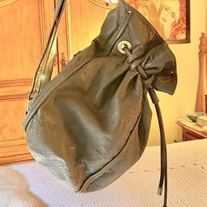 All you need leather green bag💓